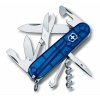 Scyzoryk Victorinox Climber - Do kempingu, 14 funkcji, z korkociągiem, nożyczkami, otwieraczem, stal nierdzewna - 91 mm - Niebieski przezroczysty